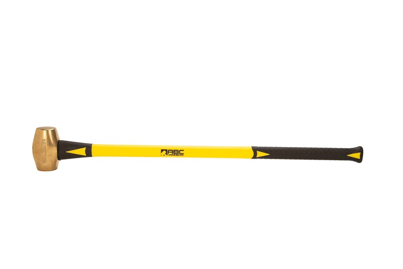 6 lb. Brass Hammer with 33" Fiberglass Handle