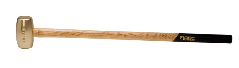 8 lb. Brass Hammer with 32" Wood Handle