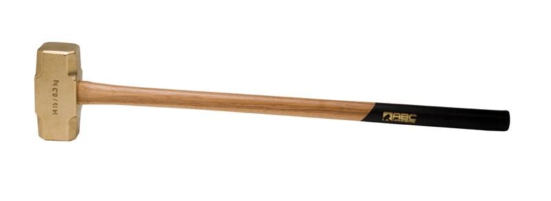 14 lb. Brass Hammer with 32" Wood Handle